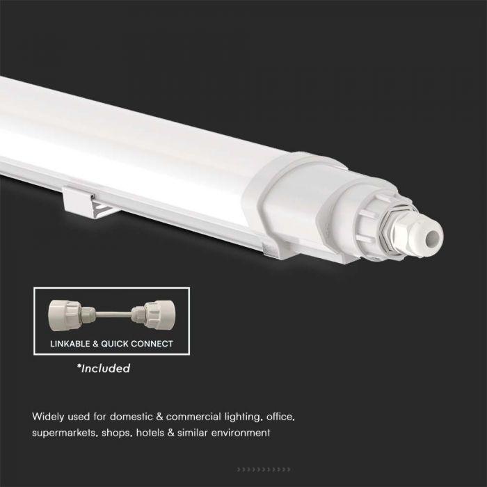 36W LED linijinis paviršinis šviestuvas L-SERIES, 120cm, baltas, 4000K, IP65 - Image 2