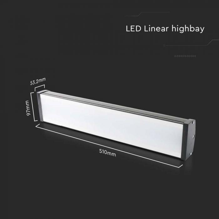 100W LED linijinis sandėlio šviestuvas, juodas, 4000K - Image 3