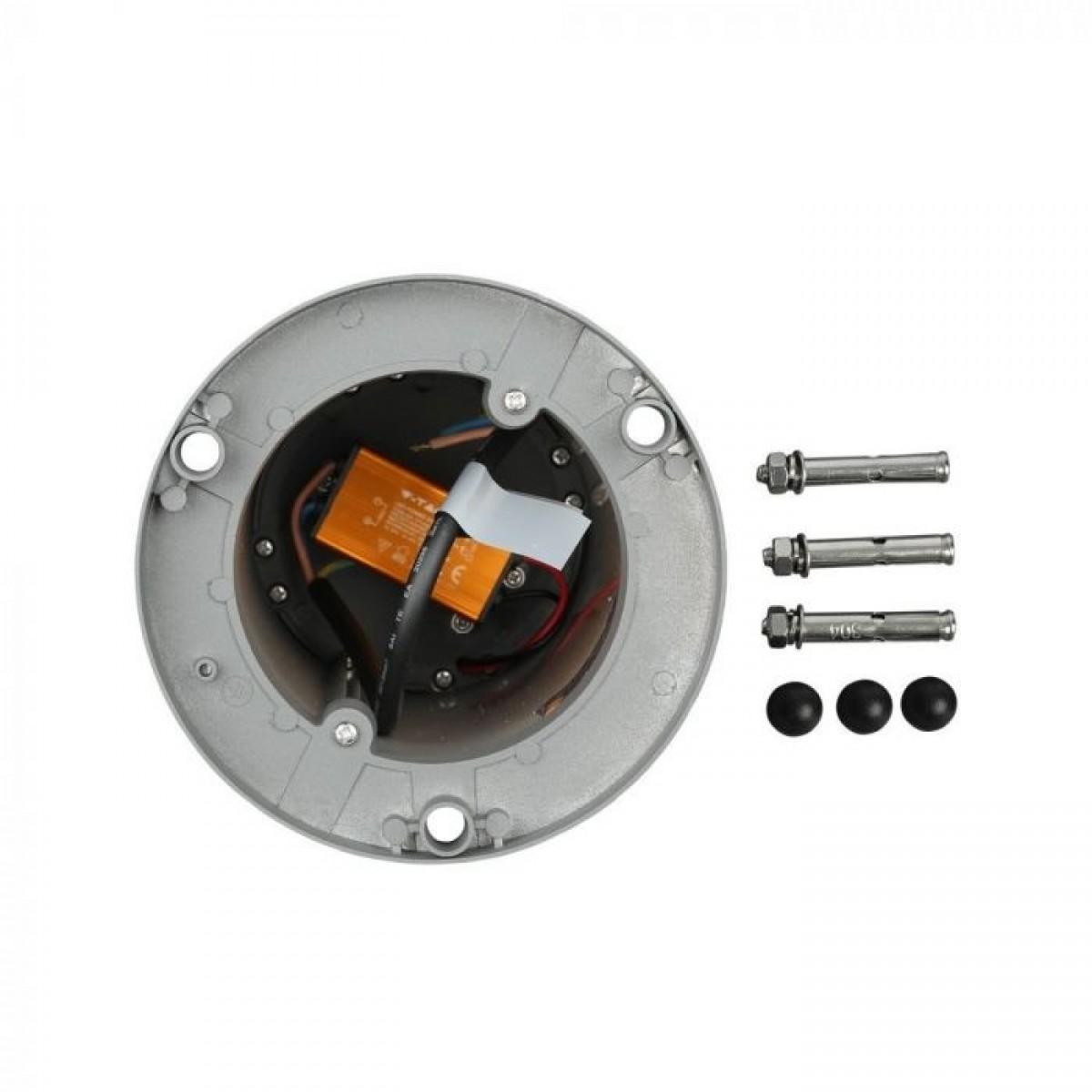 10W LED pastatomas lauko šviestuvas, pilkas, 3000K, IP65 - Image 5
