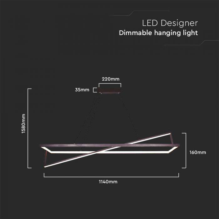 45W LED pakabinamas šviestuvas, juodas, 3000K, dimeriuojamas - Image 3