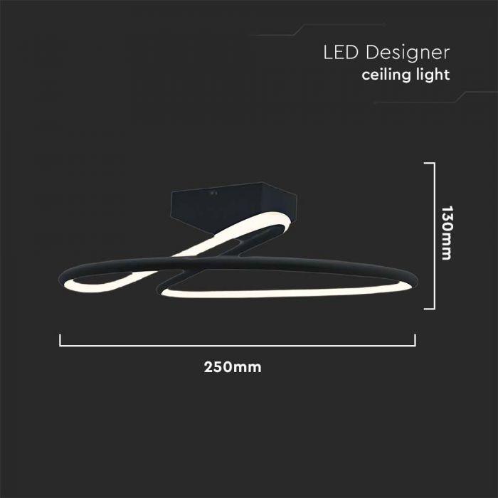 20W LED paviršinis šviestuvas, juodas, 4000K - Image 3
