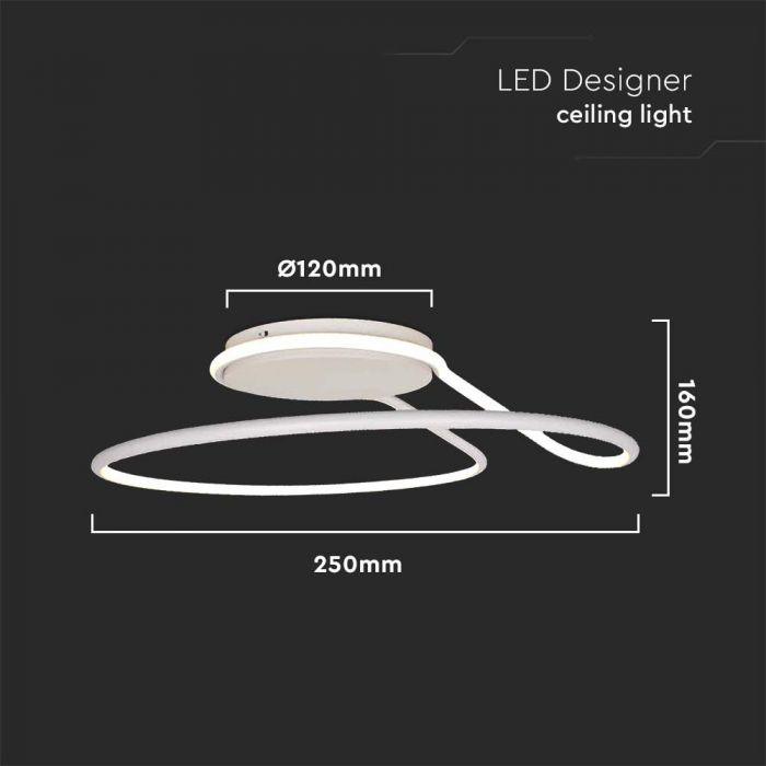 24W LED paviršinis šviestuvas, baltas, 4000K - Image 3
