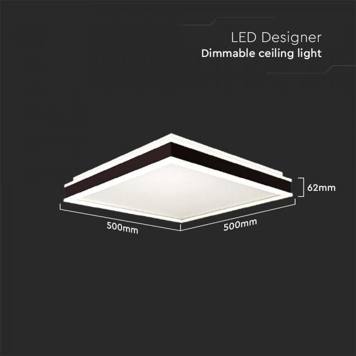 48W LED paviršinis šviestuvas, juodas, 4000K, dimeriuojamas - Image 3