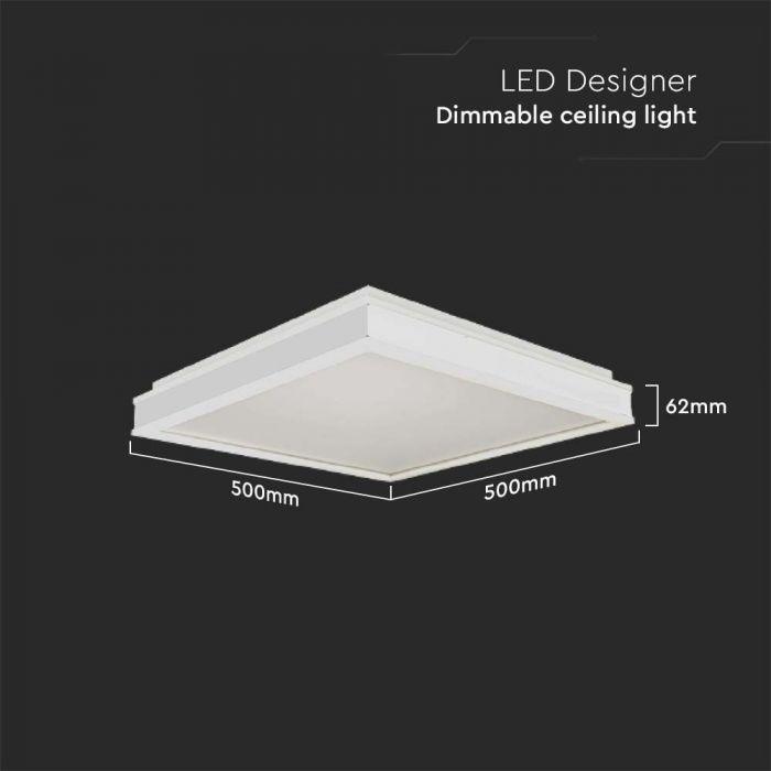48W LED paviršinis šviestuvas, baltas, 4000K, dimeriuojamas - Image 3
