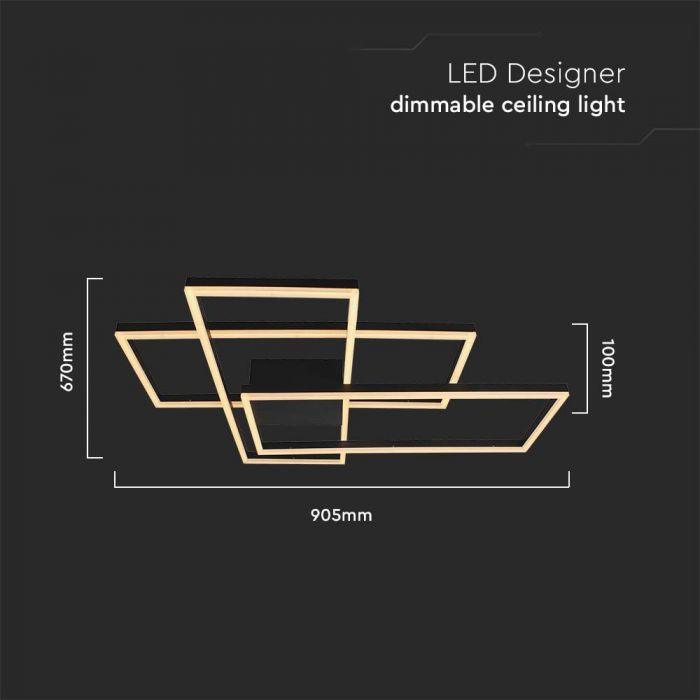 47W LED paviršinis šviestuvas, juodas, 3000K, dimeriuojamas - Image 3