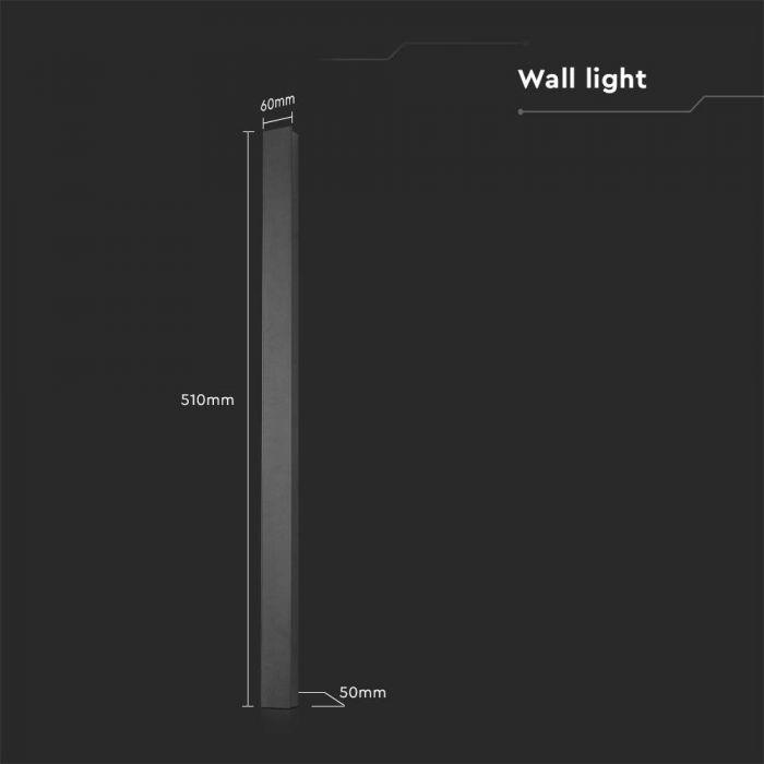 10W LED linijinis sieninis šviestuvas, juodas, 4000K - Image 3