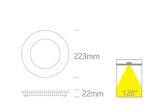 18W LED įleidžiama panelė, balta, 3000/4000/5700K, 10118FA/W/V - Image 3