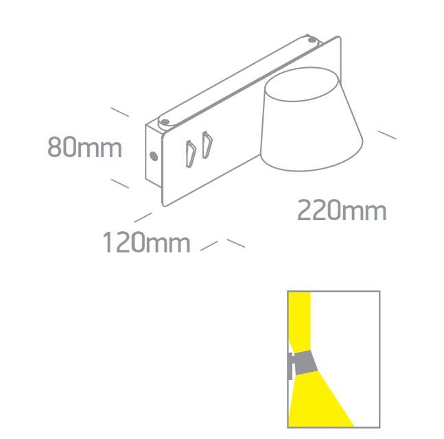 6+4W LED sieninis šviestuvas, baltas, 3000K, 65147A/W/W - Image 2