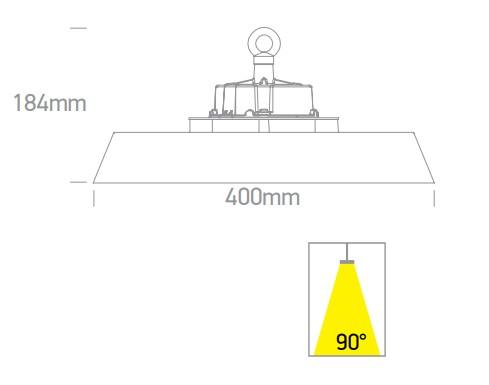 240W LED UFO šviestuvas, juodas, 4000K, DALI2, 63240NL/C - Image 2