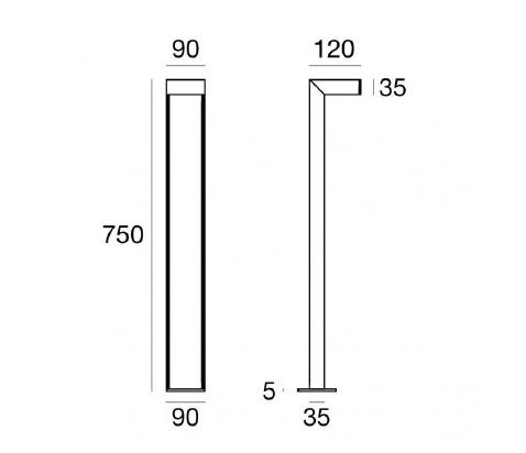 11W LED lauko šviestuvas PEAK, juodas, 4000K, IP66 - Image 2