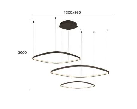70W LED pakabinamas šviestuvas LORENZO, juodas, 3000/4000/6000K, dimeriuojamas, 4319400 - Image 3