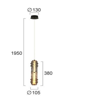 14W LED pakabinamas šviestuvas DERECK, dūmų/juodos/bronzos/gintaro sp., 3000K, 4322601 - Image 3