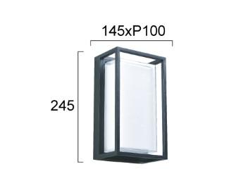 15W LED sieninis fasado šviestuvas NIKAO, tamsiai pilkas, 3000K, IP65, 4321900 - Image 3