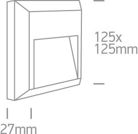 2W LED sieninis šviestuvas, antracito sp., 2700/3300/4000K, IP65, 67388B/AN/V - Image 2