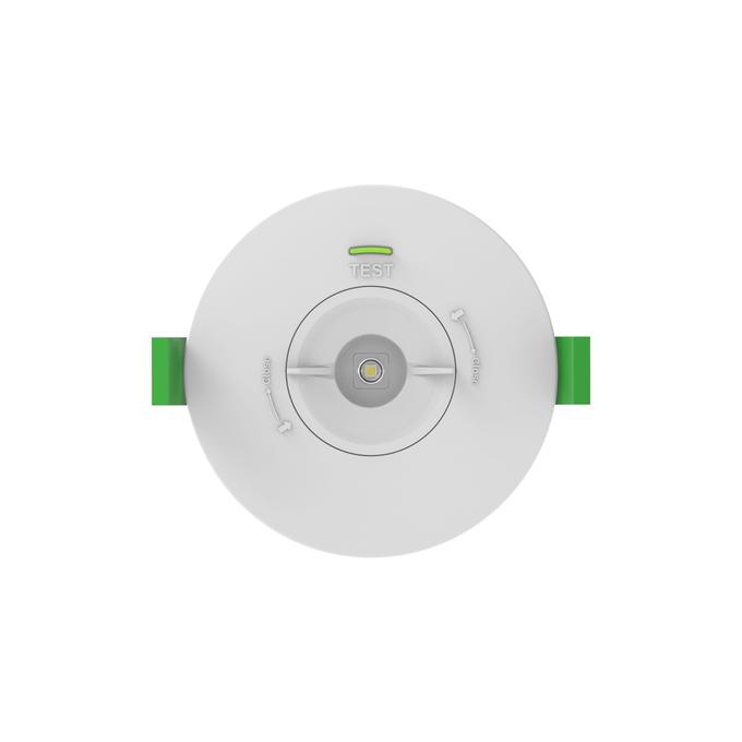 1,3W LED įleidžiamas avarinis šviestuvas EM SPOT, baltas, su 3h avariniu moduliu - Image 2