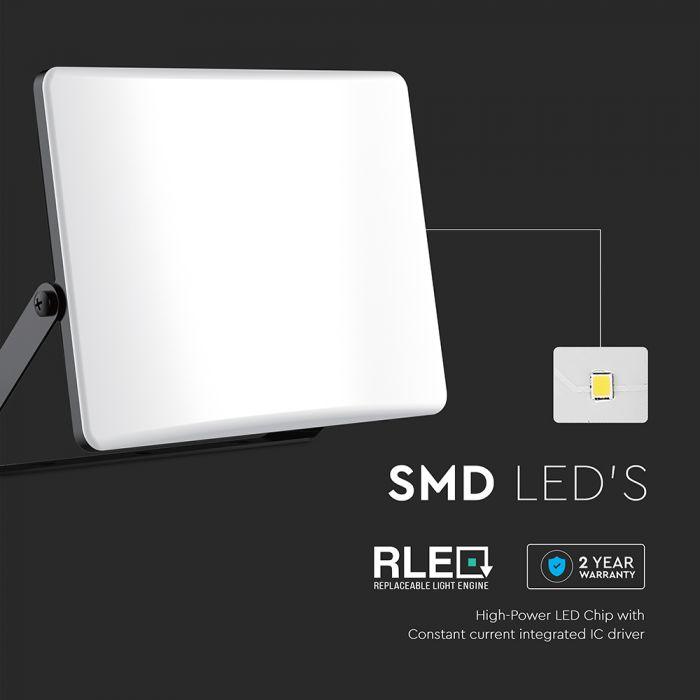 50W LED prožektorius, juodu korpusu, 3000/4000/6500K - Image 2