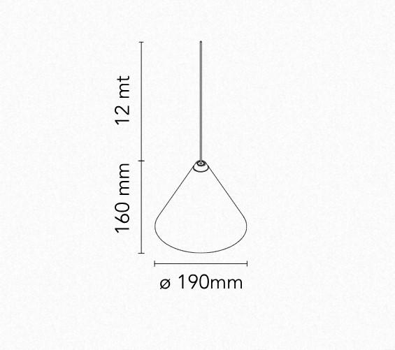 21W LED pakabinamas šviestuvas STRING LIGHT CONE, juodas, 2700K, dimeriuojamas - Image 3