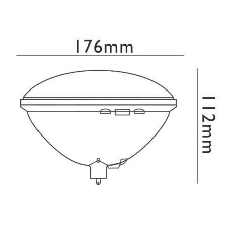 20W LED lemputė, GX16d, PAR56, 2500K, dimeriuojama - Image 2