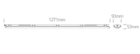 2xT8 šviestuvas, pilkas, 120cm, 38240P - Image 3
