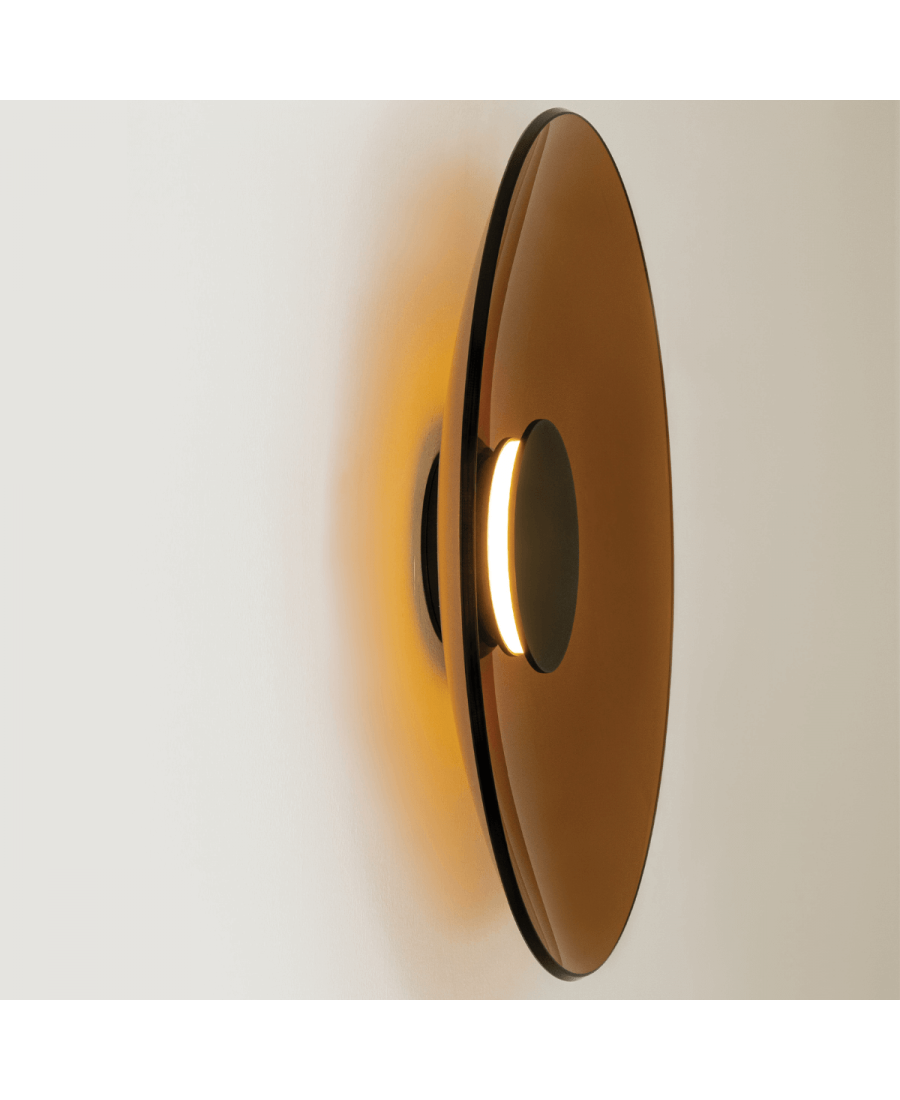 22W LED sieninis šviestuvas, juodu korpusu/rudas stiklas, 2700/3000K, dimeriuojamas, 25272 - Image 2