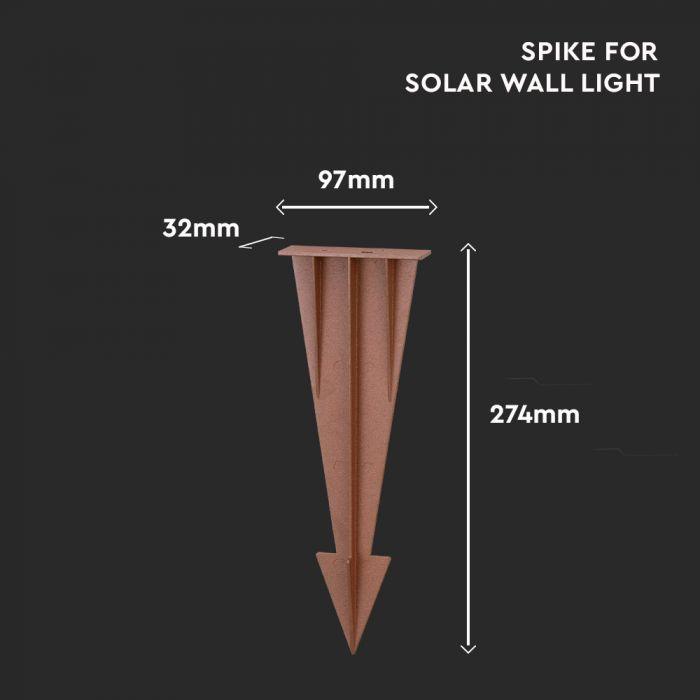 Sodo šviestuvo smaigas, rudas, 274mm - Image 3