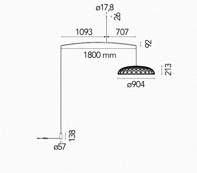 57W LED prie lubų tvirtinamas toršeras SKYNEST MOTION, raudonas, 2700/2900K, dimeriuojamas - Image 3