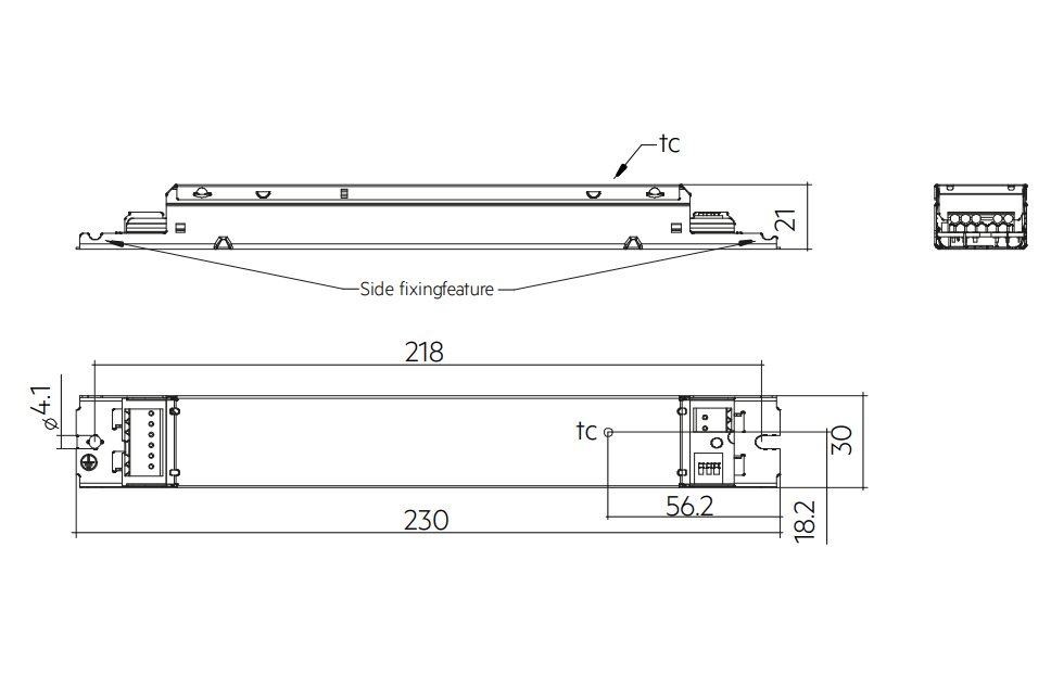 50W LED maitinimo šaltinis TRIDONIC LC SNC4, 150-500mA, DALI - Image 2