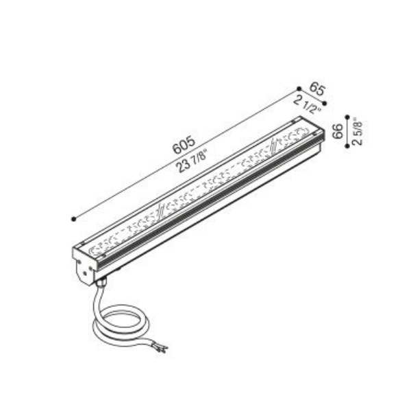 35W LED įleidžiamas į žemę šviestuvas IN-ROL 600, juodas, 3000K, 30°, DALI - Image 3