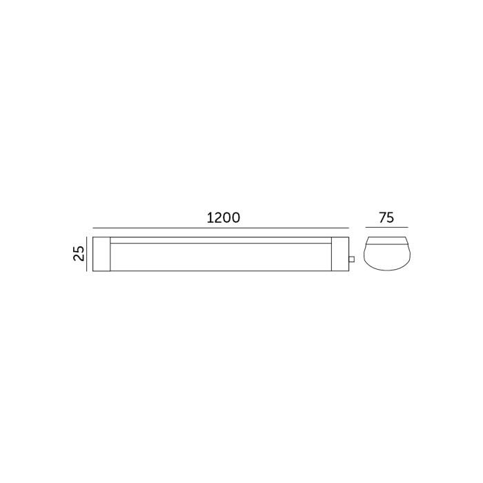 36W LED linijinis šviestuvas DELGADO, baltas, 3000K, 120cm - Image 2