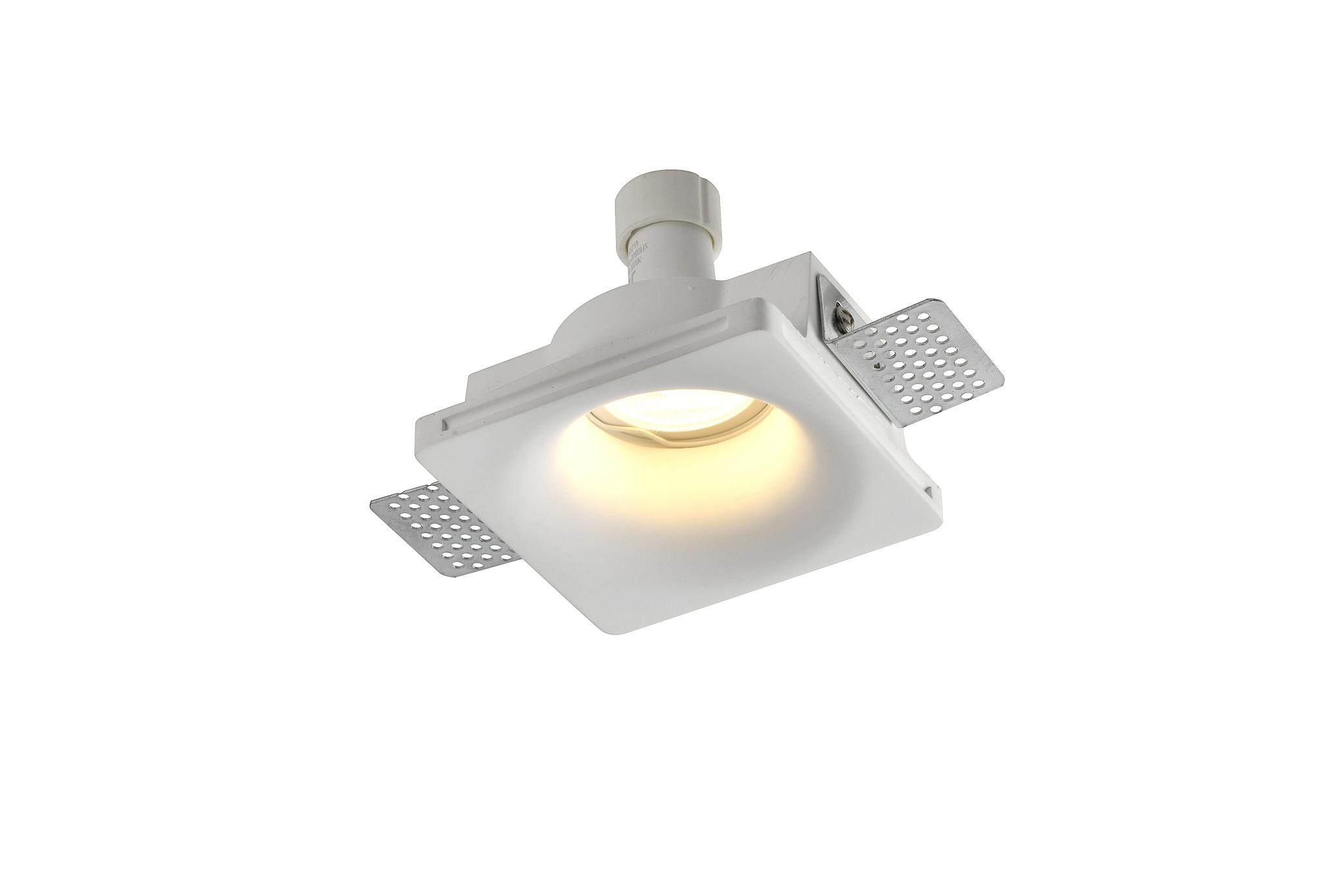 Užglaistomas šviestuvas LUXSONN, GU10, baltas, 100x100x42mm - Image 2