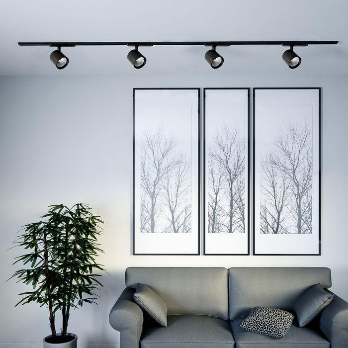 30W LED šviestuvas į 3 fazių bėgelius, juodas, 3000K, CREE LED chip - Image 2