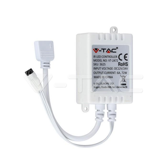 4W/m LED juosta, 12V, 30LED/m, RGB, 5 metrų ritė, su valdikliu ir maitinimo šaltiniu - Image 3
