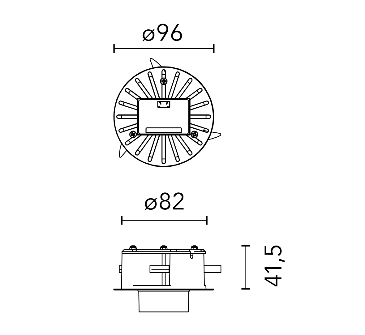 Šviestuvo C1 DOUBLE SPOT WALL LARGE sieninis laikiklis - Image 2