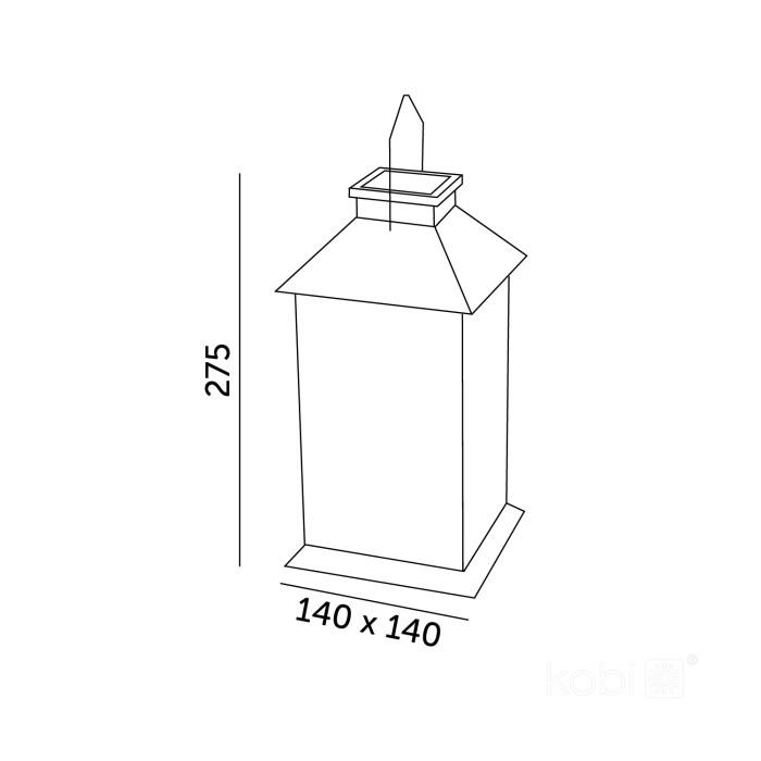 0,02W LED lauko šviestuvas su saulės baterija CANDELIO, juodas, 2700K, IP44 - Image 2