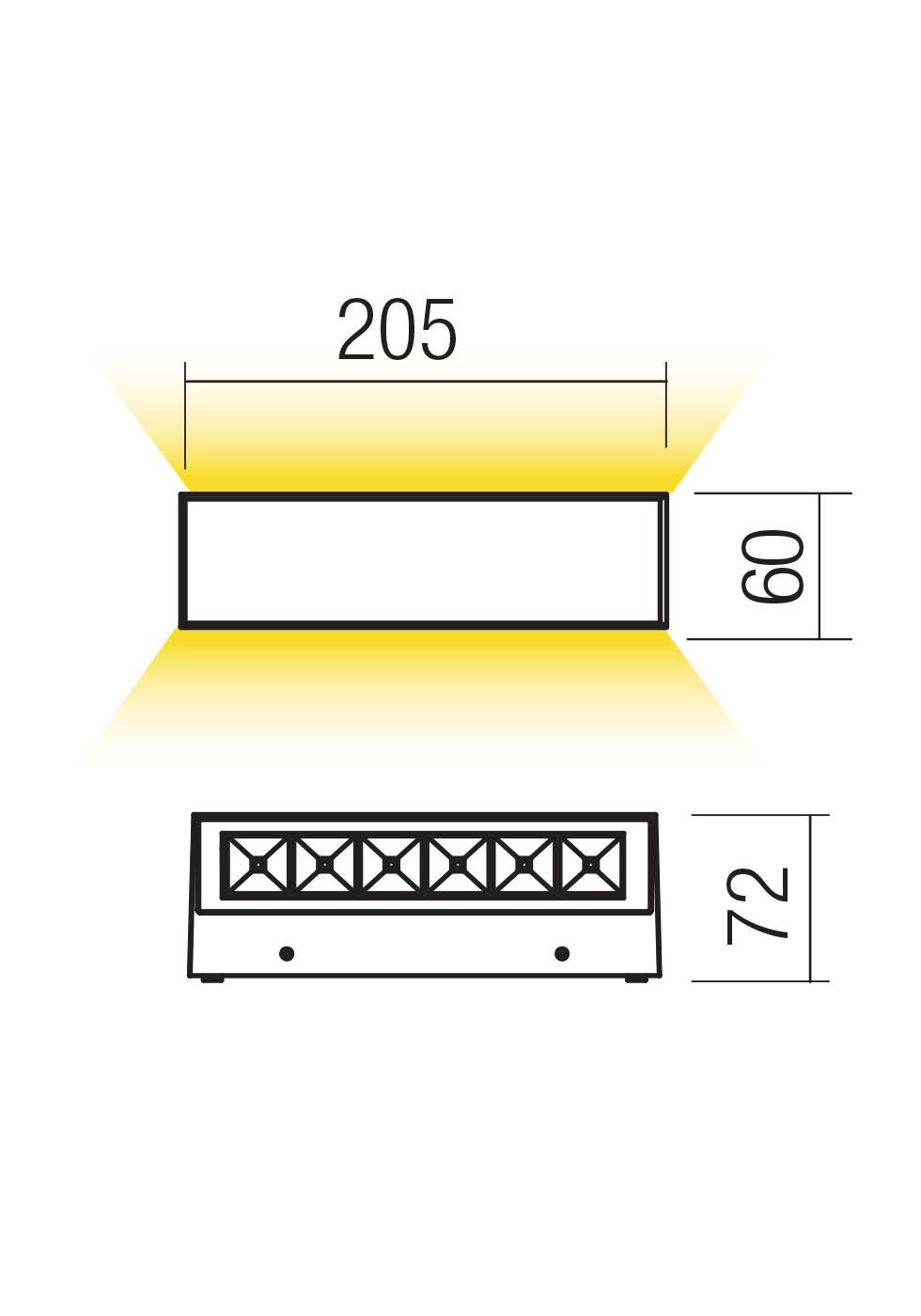 14,5W LED sieninis lauko šviestuvas AROOS, rūdžių sp., 3000K, IP65, šviečia į viršų ir į apačią, 90928 - Image 3