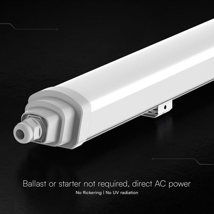 36W LED linijinis paviršinis šviestuvas WP TK-SERIES, 120cm, baltas, 4000K, IP65, CREE LED chip - Image 3