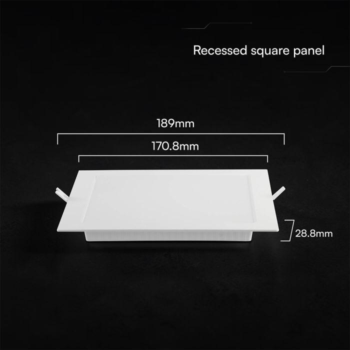 12W LED įleidžiama panelė, balta, 3000/4000/6500K, CREE LED chip - Image 3