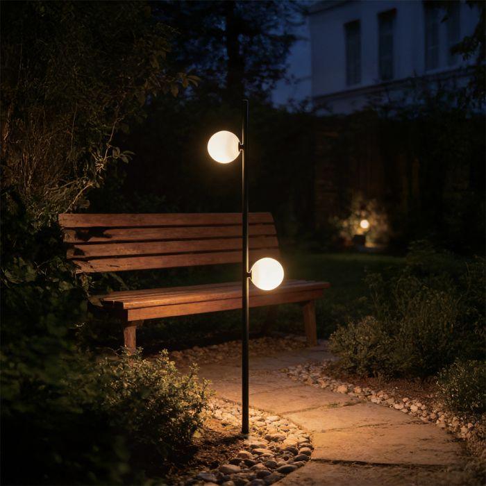 3W LED įsmeigiamas lauko šviestuvas, juodas, 3000K, 2vnt. pakuotėje - Image 2