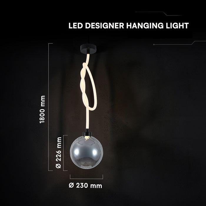 20W LED pakabinamas šviestuvas, dūmų sp., 3000K, 230mm - Image 3