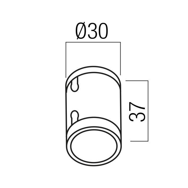 Šviečiančio kabelio XLOOP 25MM sujungimas, baltas - Image 2