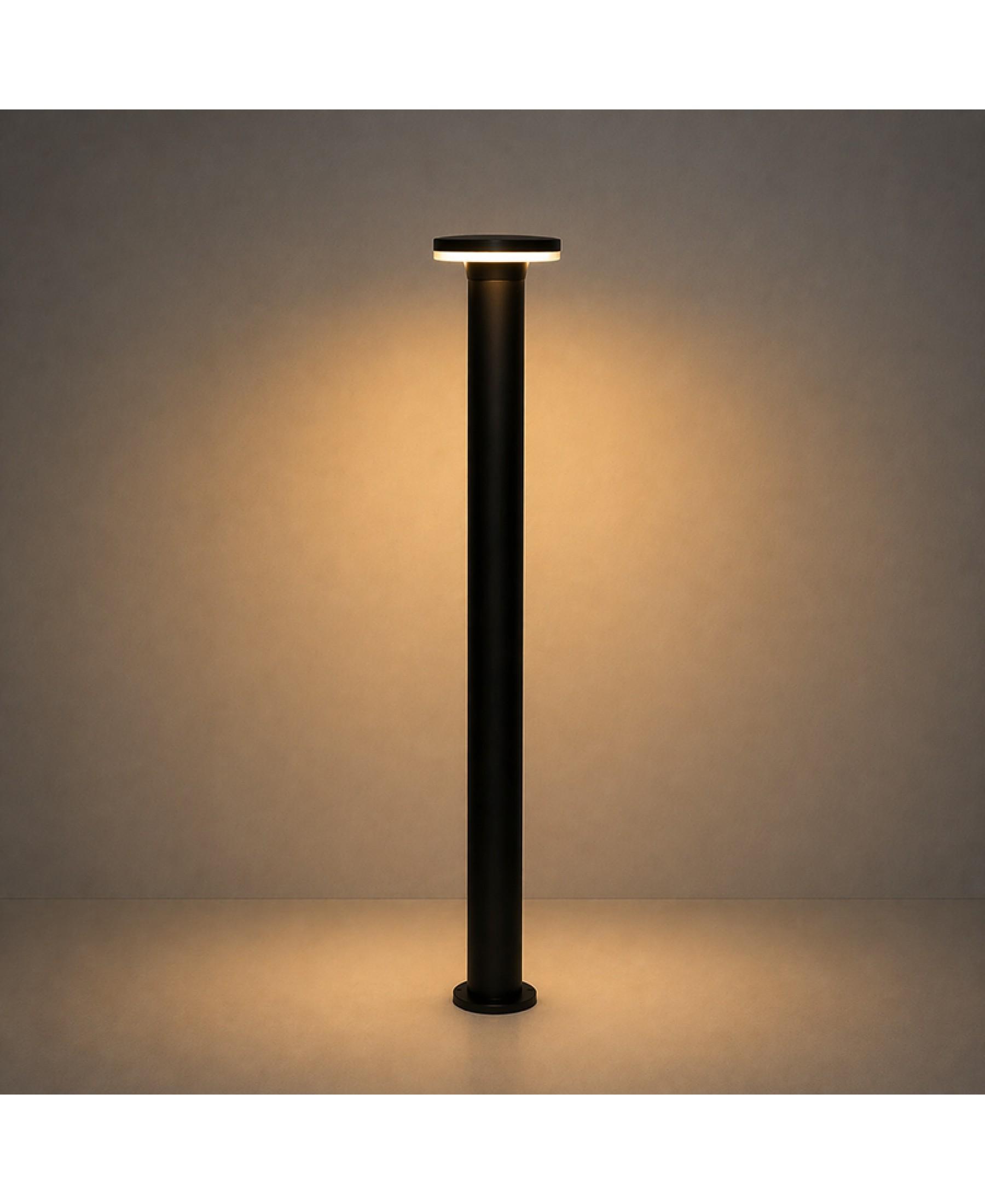 12W LED pastatomas lauko šviestuvas, juodas, 2700K, E249-27 - Image 3