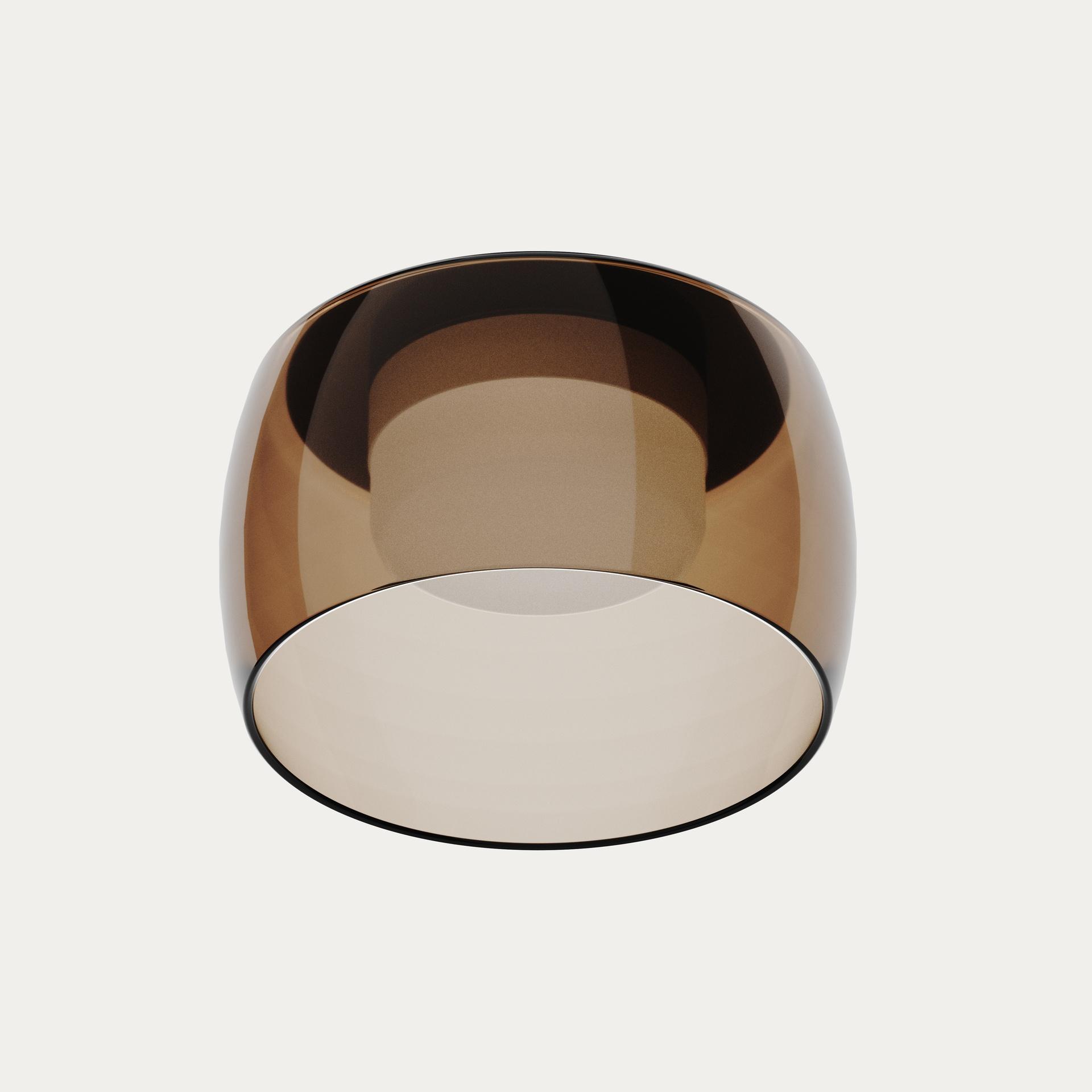 4,3W LED įleidžiamo montavimo šviestuvas GLASS, gintaro sp., 3000K, dimeriuojamas