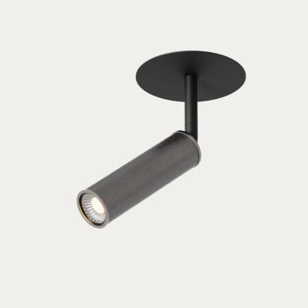 6W LED įleidžiamo montavimo pakreipiamas šviestuvas DODO, juodas, 2700K, dimeriuojamas