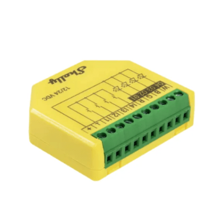 LED juostos valdiklis SHELLY PLUS RGBW PM, Wi-Fi, Bluetooth