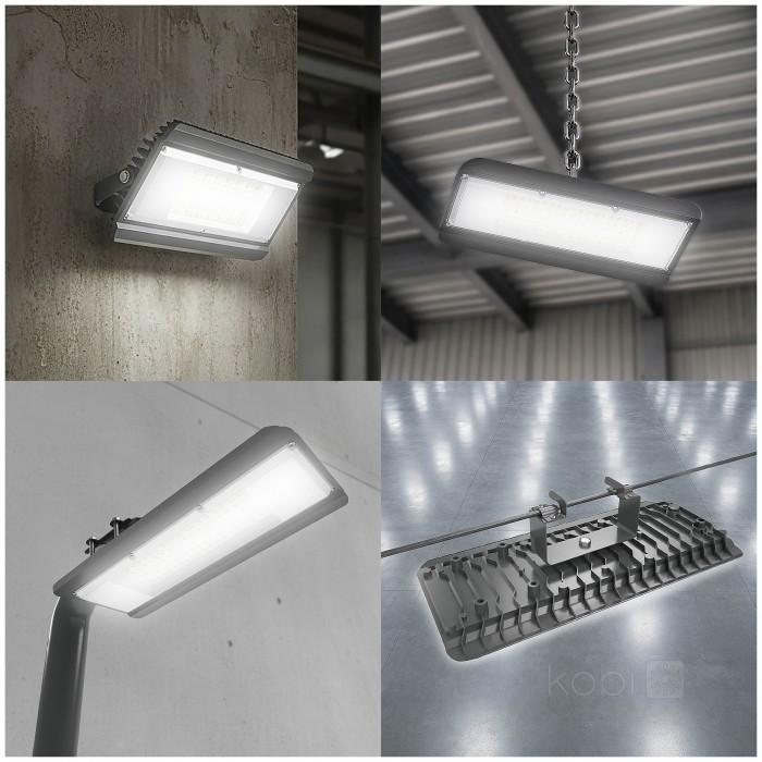 50W LED pramoninis šviestuvas MULTILUXO, juodas, 4000K, IP65 - Image 2