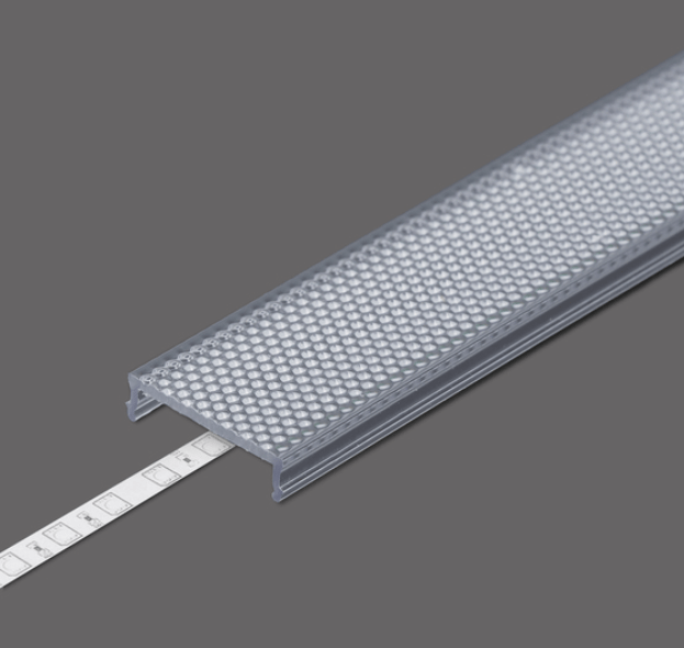 LED juostos profilio dangtelis C7 CLICK, mikroprizmatinis, 2m