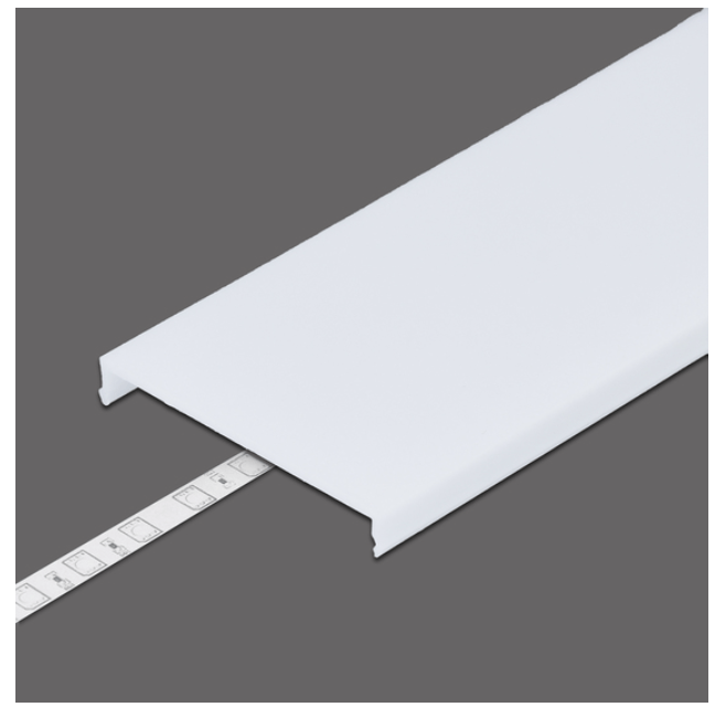 LED juostos profilio dangtelis C8 CLICK, baltas, 2m