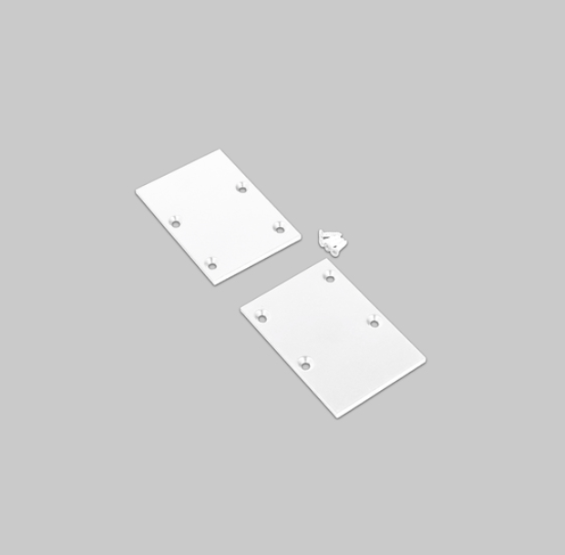 LED juostos profilio PIXEL33-02 užbaigimo elementai, baltos sp., 2vnt.