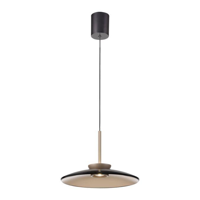 26W LED pakabinamas šviestuvas E-MOON, bronzos sp., 2700-5000K, dimeriuojamas, reguliuojamo aukščio