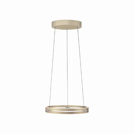 50W LED pakabinamas šviestuvas E-LOOP, žalvario sp., 2700-5000K, dimeriuojamas, 50cm, reguliuojamo aukščio